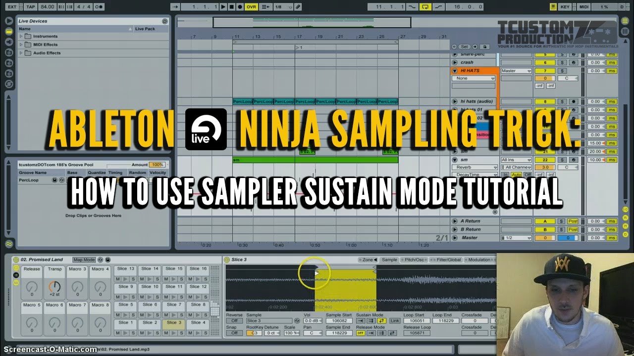Ableton Live Ninja Sampling Trick: How To Use Sampler Sustain Mode Tutorial