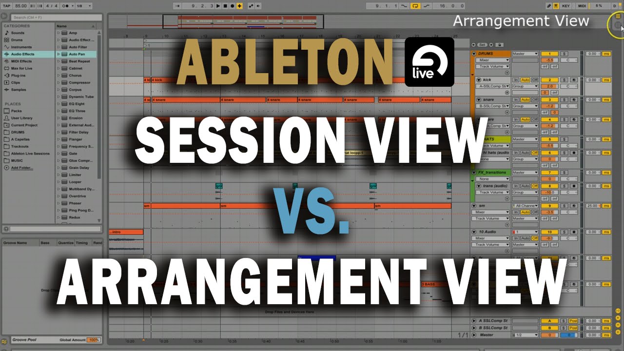 Ableton Arrangement View vs. Session View (Hip Hop Beats) Ableton Arrangement View vs. Session View (Hip Hop Beats)