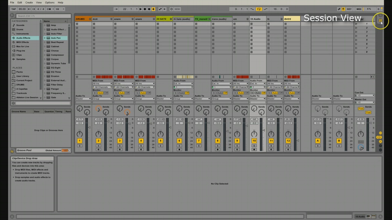 ableton session view