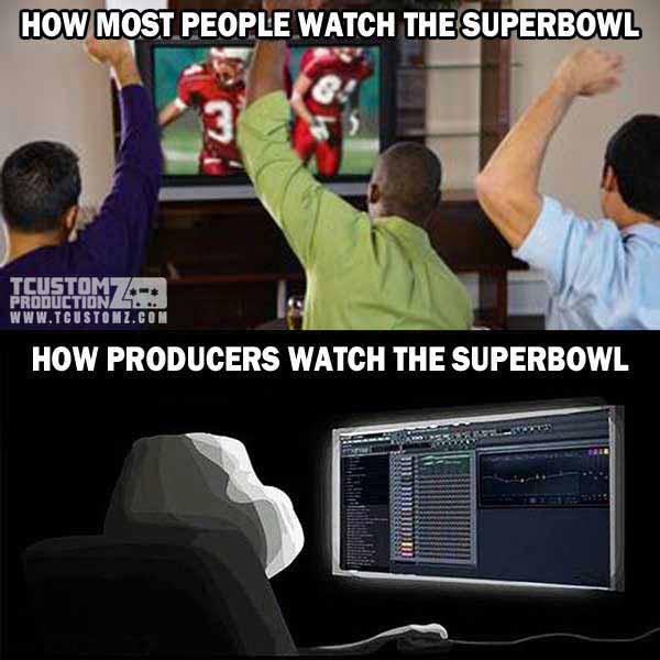 How Most People vs. Producers Watch the Super Bowl
