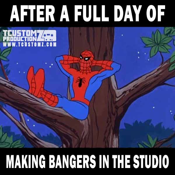 After A Full Day of Making Bangers in the Studio